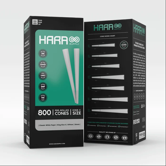 Hara Supply Classic White 109mm/26mm Cones