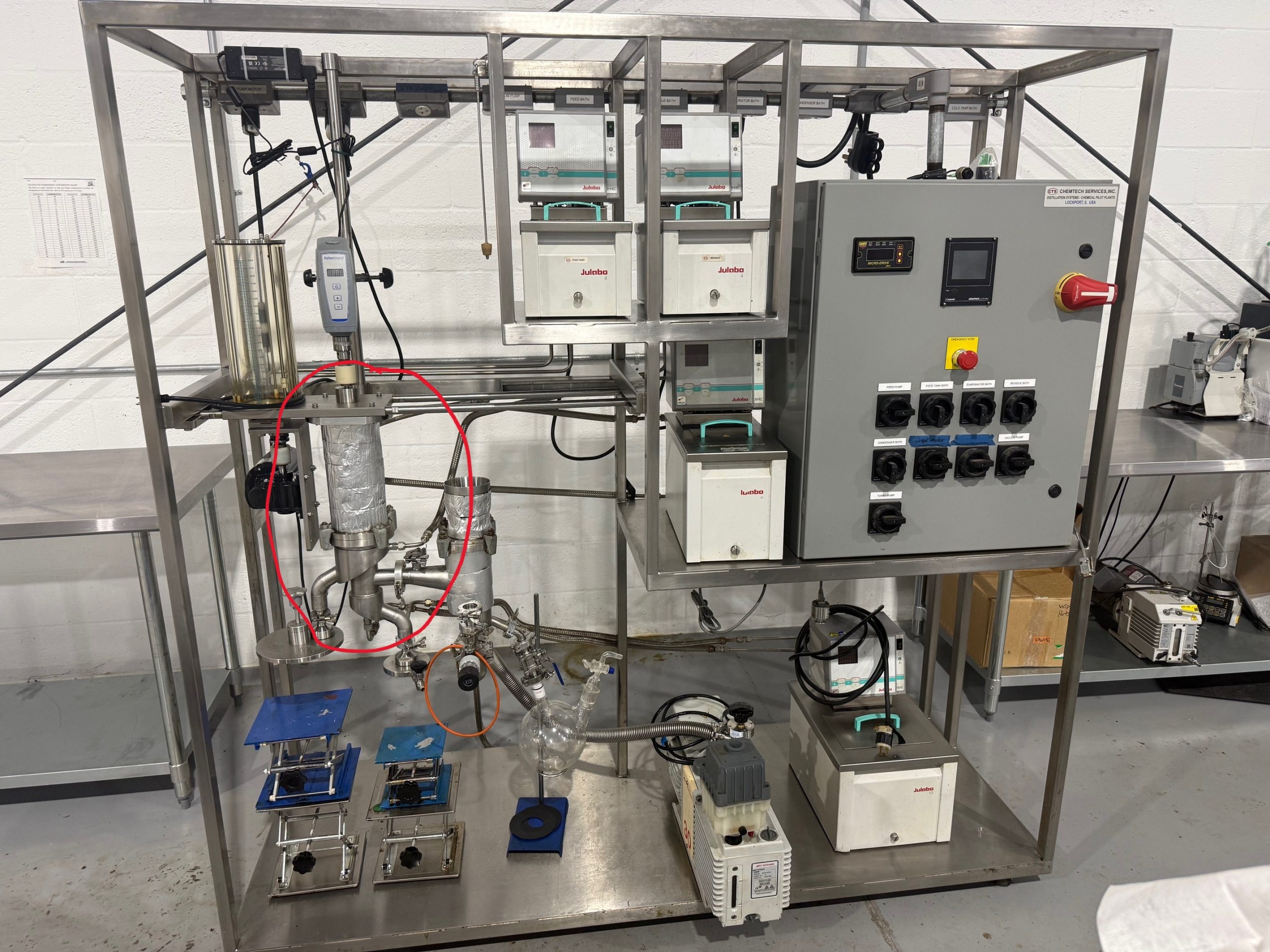 ChemTech KD-6 Single-Stage Wiped Film Evaporator